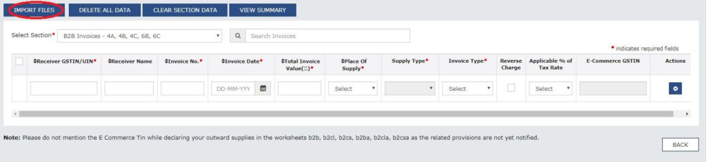 GSTR-1 Import Details