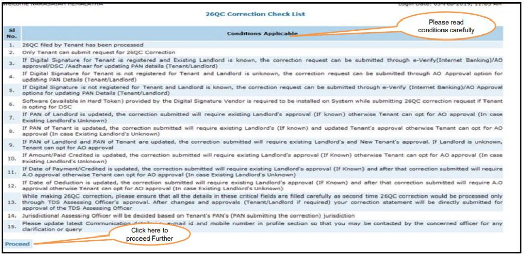 TRACES - Form 26QC Correction - Review Checklist