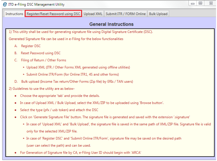 Income Tax E Filing Portal Register Dsc Learn By Quicko