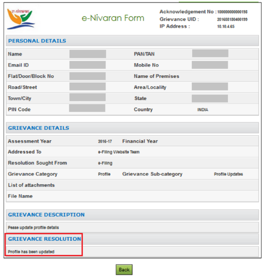 Income Tax Portal E Nivaran Track Grievance Status Learn By Quicko Income tax portal e nivaran track grievance status learn by quicko