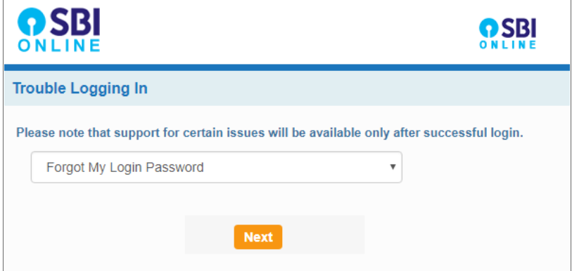 sbi online forgot password