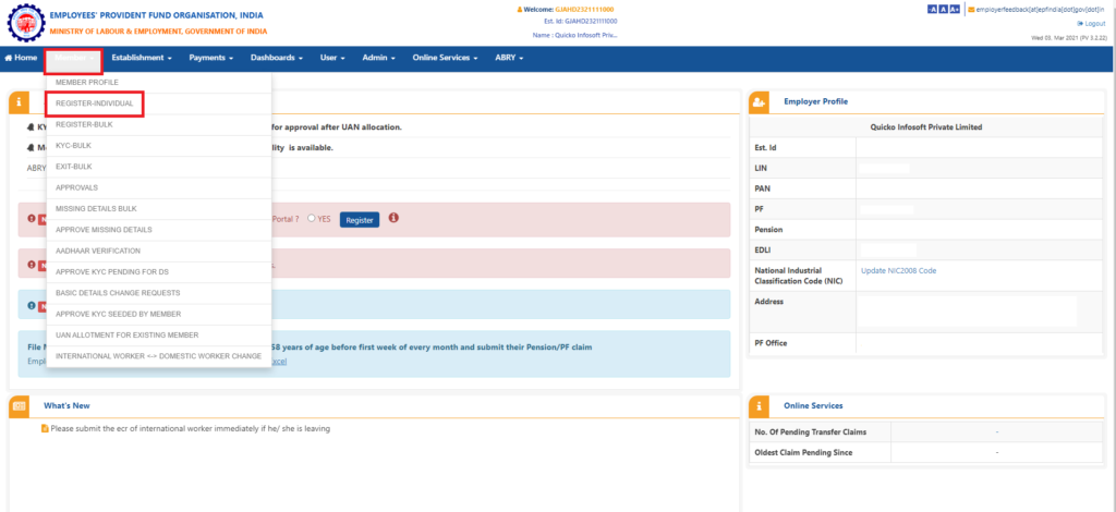 How to generate UAN Number - Learn by Quicko